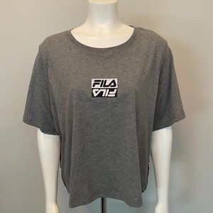 Fila Call Me Crew Short Sleeve Tee Shirt in Gray Size 1X